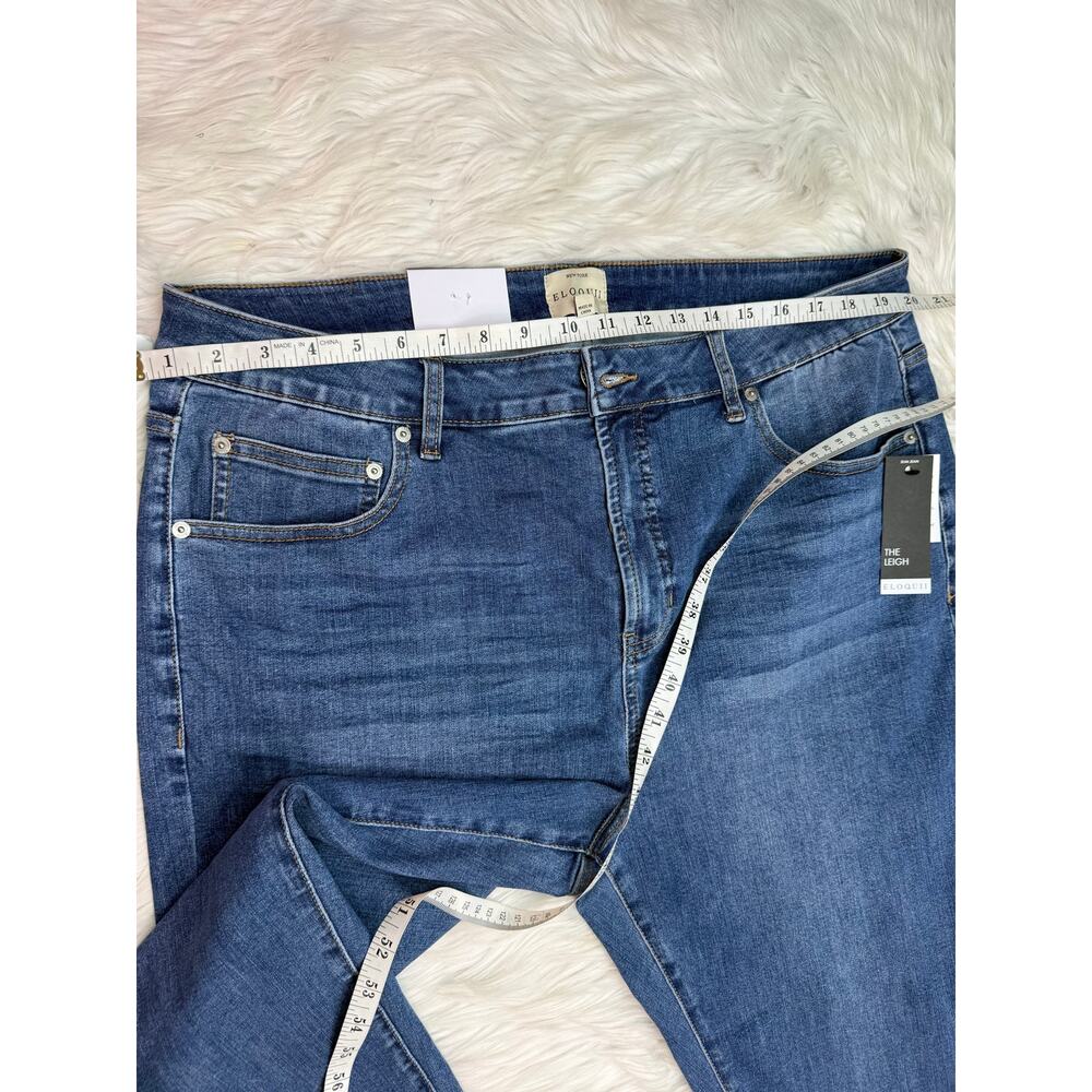 Eloquii The Leigh Super Stretch Slim Leg Jean Blue Size 18 NWT Plus Size Denim - Picture 6 of 11